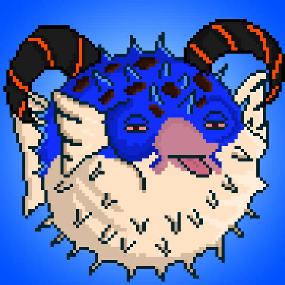 Puffer Pixel Fish #17