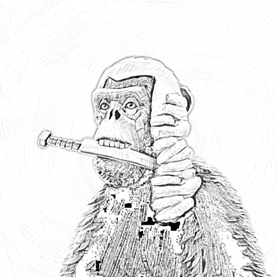 Sketchy Old Ape #733