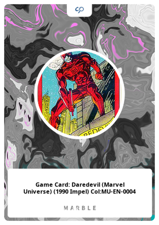 Game Card: Daredevil (Marvel Universe) (1990 Impel) Col:MU-EN-0004