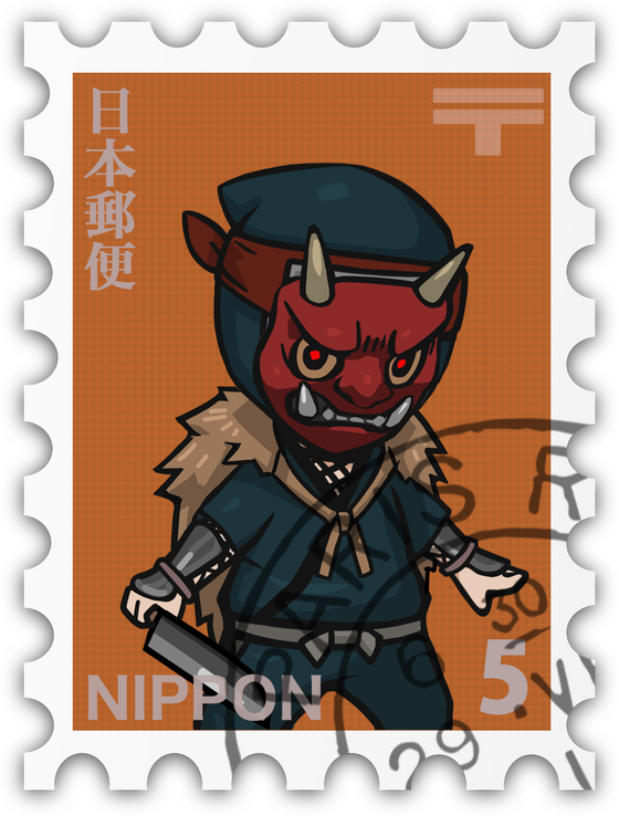 Ninja Stamp #005 金鬼 - Kana-Oni