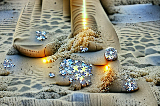 Seeing the sparkle in every grain of sand while bathing in the ionic charge of the Earth.