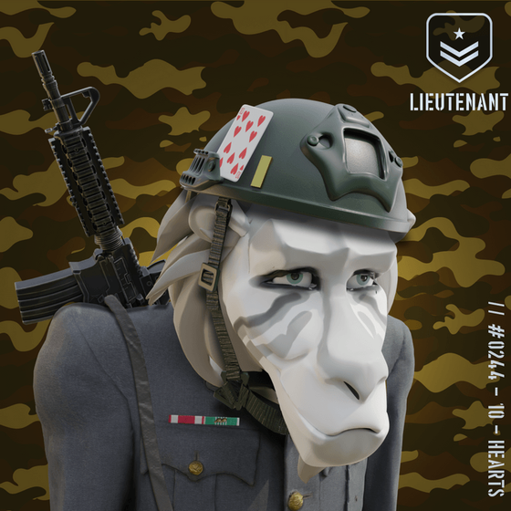 Sad Albino Lieutenant Baboon #244