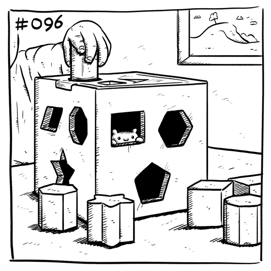 Suicidal Hamster #096 - Shape Sorter