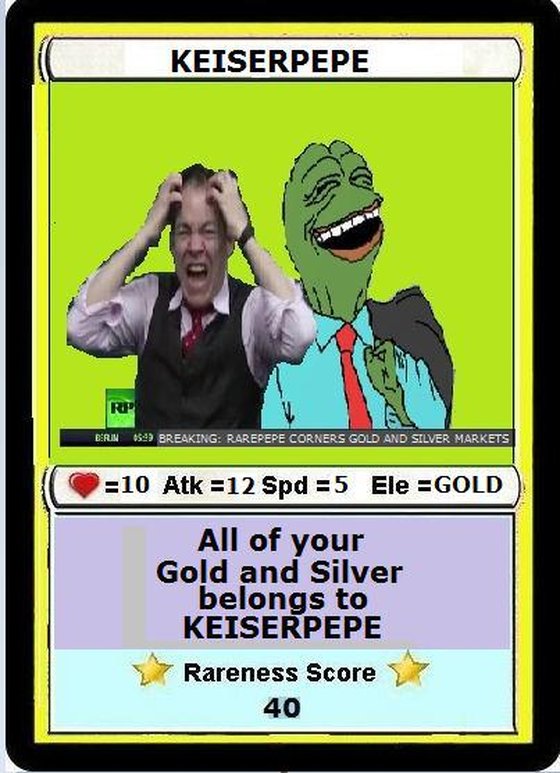 KEISERPEPE | Series 1 - Card 8 | RARE PEPE Wallet Counterparty NFT 2016