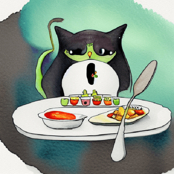 Cat Owl Lunch