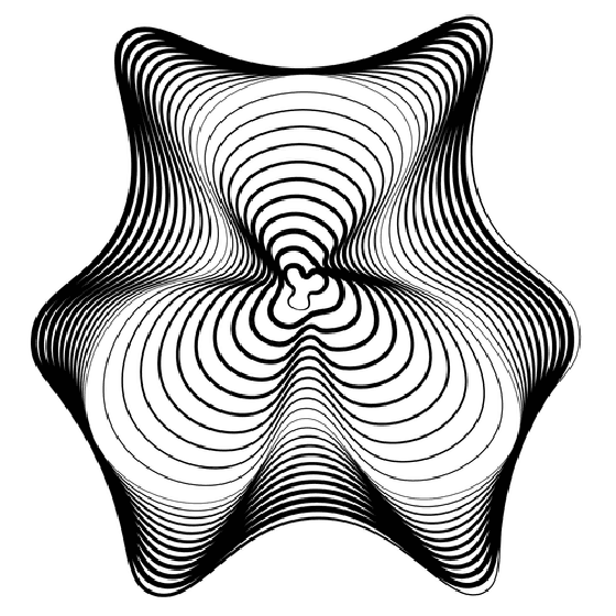Concentric curvilinear forms