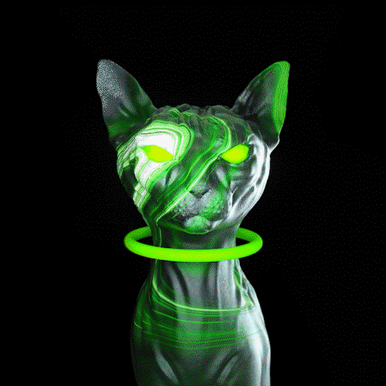 Sphynx GREEN / Digital pet