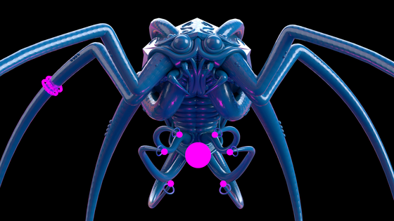 Metageist Aeth Hopper. Render in blue.