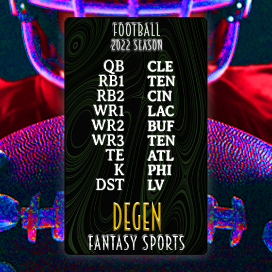 Degen Fantasy Sports FB 2022 #179