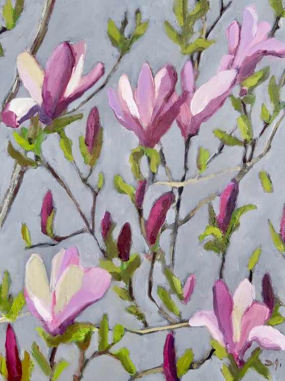 Magnolia Petals Gray