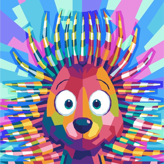 Positive Porcupine Hologram (Iconics 1/1)