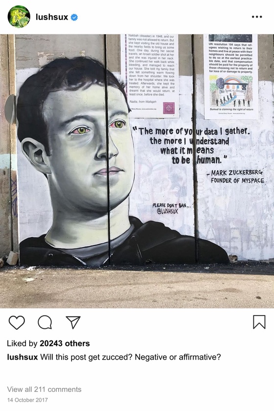 Lushsux #2821 - Mural Mark Zuckerberg