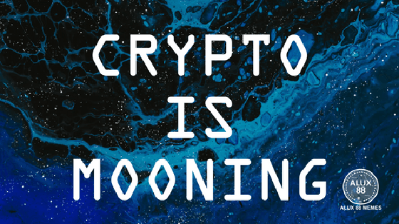 ALUX88 MEMES NFT #006 CRYPTO IS MOONING