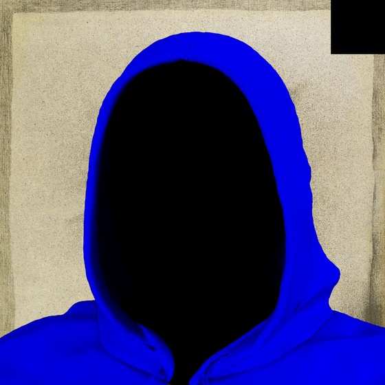 Villain #432 - The Blue Hoodie Villain on the Dusty Paper background with the Black Accent