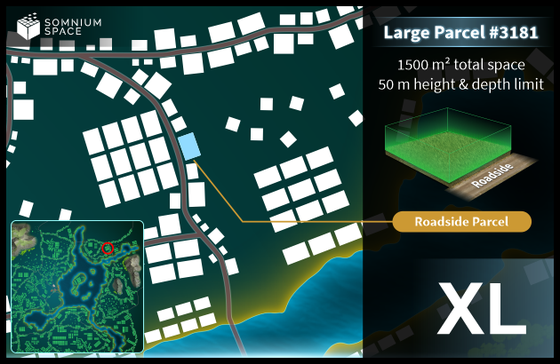 Extra Large #3181 (XL) parcel in Somnium Space