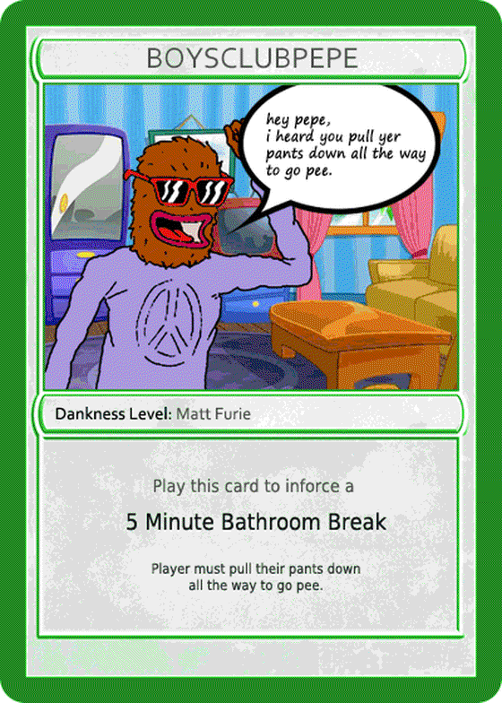 BOYSCLUBPEPE | 1 of 100 Ultra RARE | Series 10, Card 2