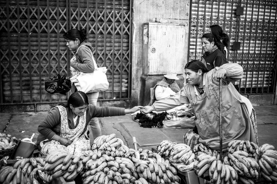 women exchange coins