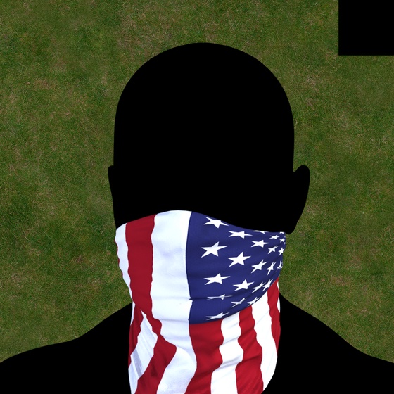 Villain #753 - The American Villain on the Grass background with the Black Accent