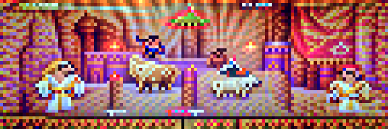 #154 The cows are riding a flying carpet over the pyramids