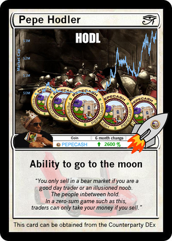 PEPEHODLER - RARE PEPE - SERIES 20 CARD 18 - ONLY 300 ISSUANCE - RAREPEPE - VERIFIED EMBLEM VAULT