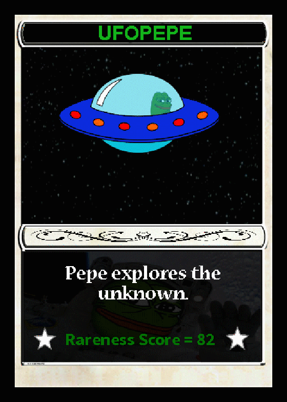 UFOPEPE | Series #1 Card #37 | 2016 Rare Pepe Wallet Counterparty NFT