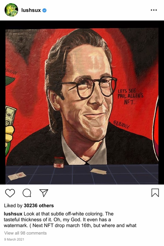 Lushsux #4239 - Mural Patrick Bateman