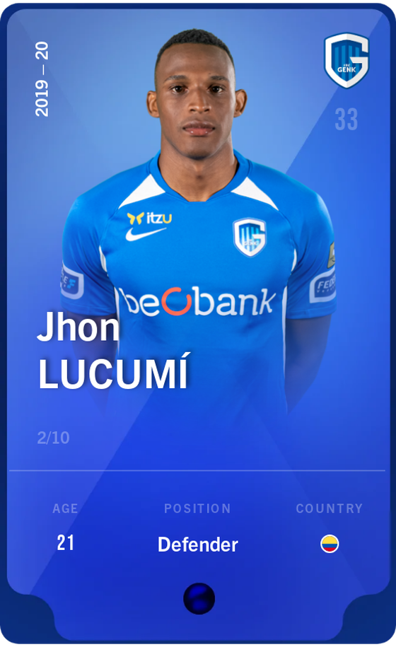 Jhon Lucumí 2019-20 • Super Rare 2/10