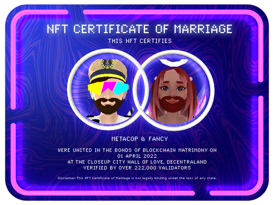 Certificate of Marriage #6