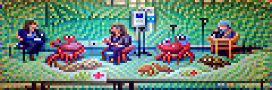 #799 The crabs are discussing at the hospital