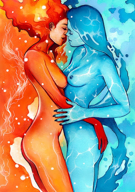 Love between water and fire