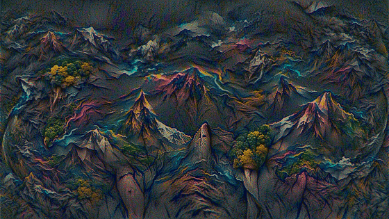 WATERCOLOR MOUNTAIN RANGE EARTH ELEMENT