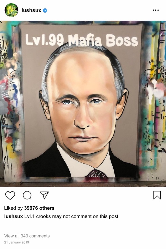 Lushsux #3375 - Painting Vladimir Putin