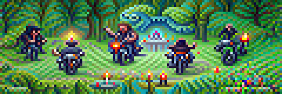 #505 The bikers are performing the summoning of a demon