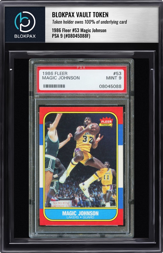 1986 Fleer Magic Johnson #53 - PSA 9 (Cert: 08045088)