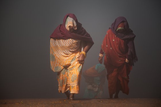 Coming back from the Yamuna River; Vrindavana #1/8