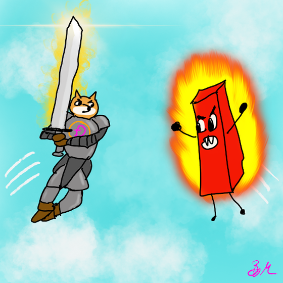 #7: Crappy Dogecoin Doodles: Sir Doge of the Coin vs Red Candle