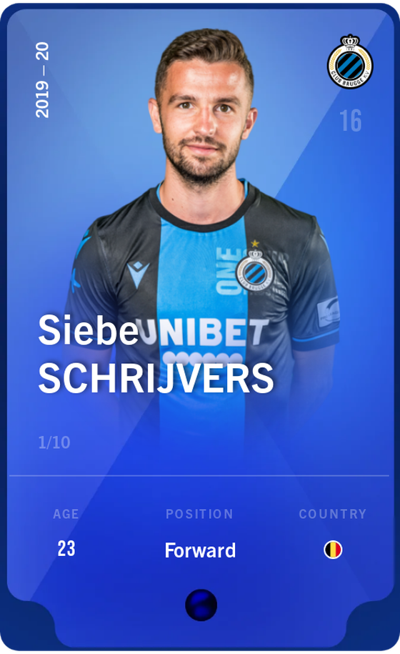 Siebe Schrijvers 2019-20 • Super Rare 1/10