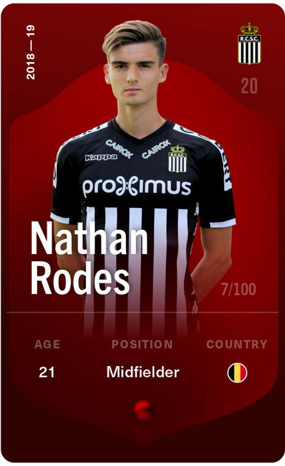 Nathan Rodes 2018-19 • Rare 7/100