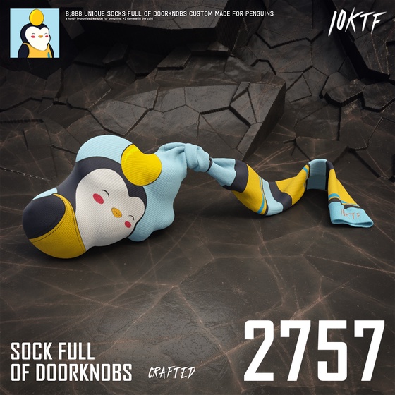 Pudgy Sock Full of Doorknobs #2757