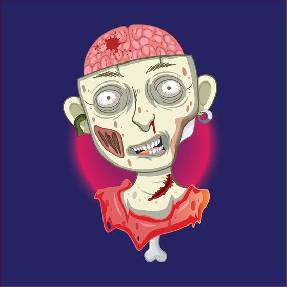 Zombie Head 003