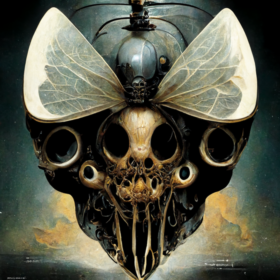 Steampunk Death Head Moth Airship