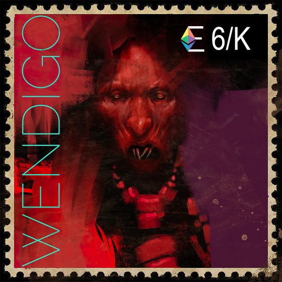 Monztrs Stamp WENDIGO