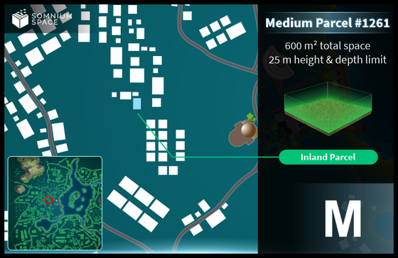 Medium #1261 (M) parcel in Somnium Space