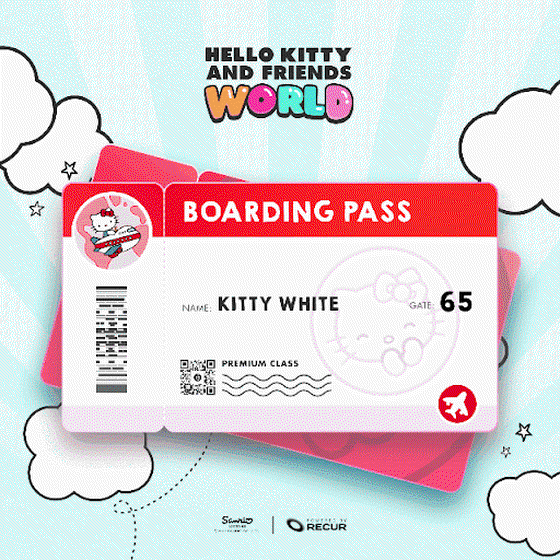 Hello Kitty and Friends Boarding Pass