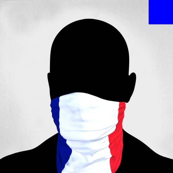 Villain #251 - The French Villain on the Original background with the Blue Accent