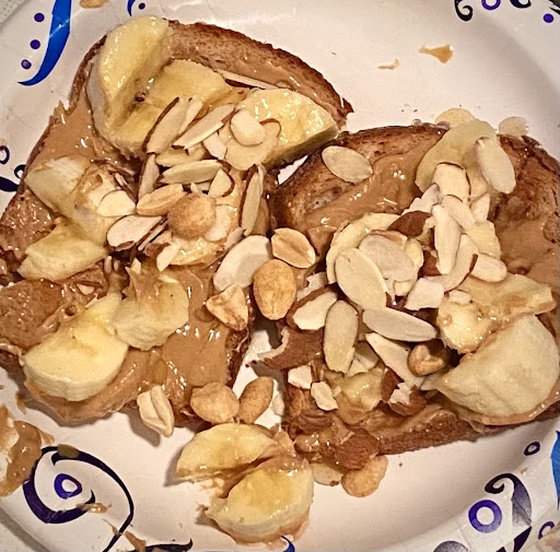 Banana Toast On A Paper Plate