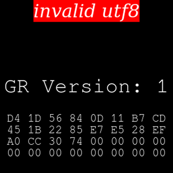 (invalid utf8) (GR version 1)