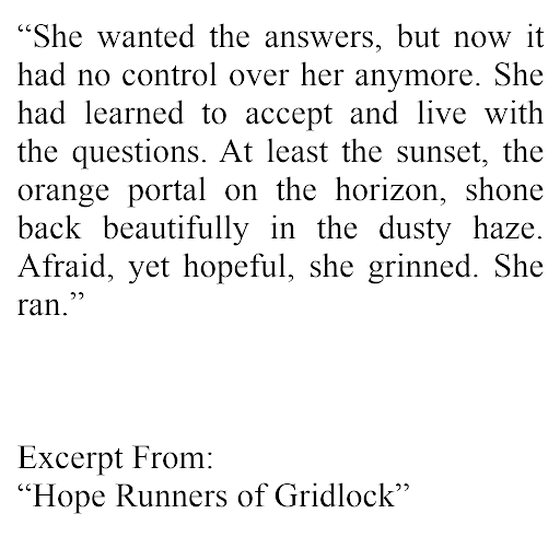 Hope Runners of Gridlock Excerpt 5