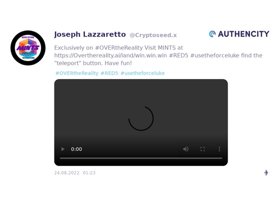 Authencity publication by Joseph Lazzaretto (@Cryptoseed.x)