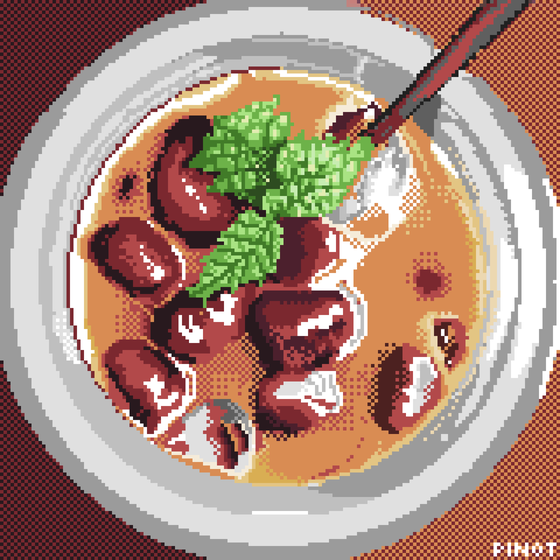 Clie Art: Red Bean in Cocoa Syrup